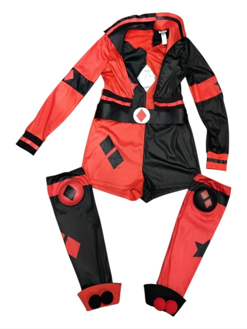 Girls Harley Quinn Romper With Leggings Costume - 10/12